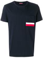Moncler Striped Chest Pocket T-shirt - Blue
