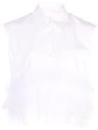 Viktor & Rolf Ruffled Cropped Shirt - White