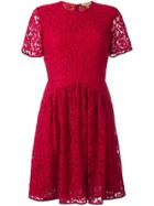 Burberry Fit-and-flare Lace Dress - Red