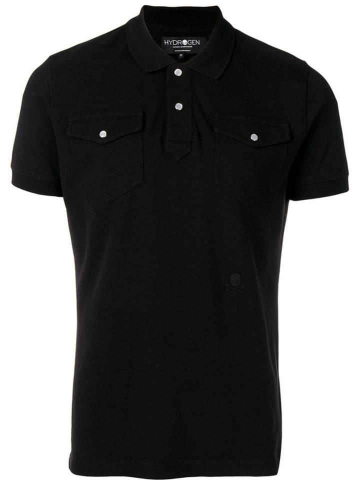 Hydrogen Chest Pocket Polo Shirt - Black