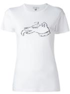 Bella Freud Distressed Dog T-shirt, Women's, Size: Small, White, Cotton