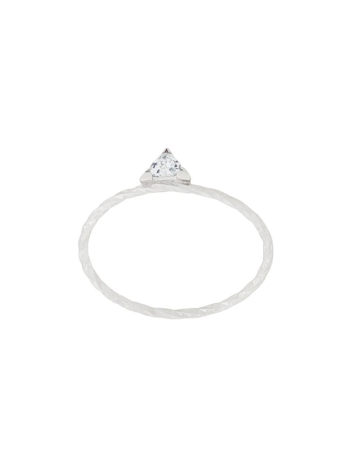 Maria Black Diamond Cut Viper Ring - Metallic