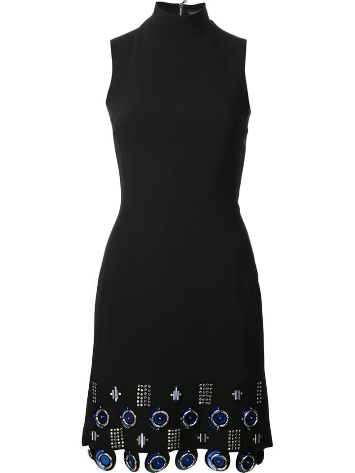 David Koma Metal Circle Appliqué Dress