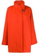 Fay Oversized High-neck Coat - Orange