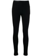 Off-white Ribbed Leggings - Black