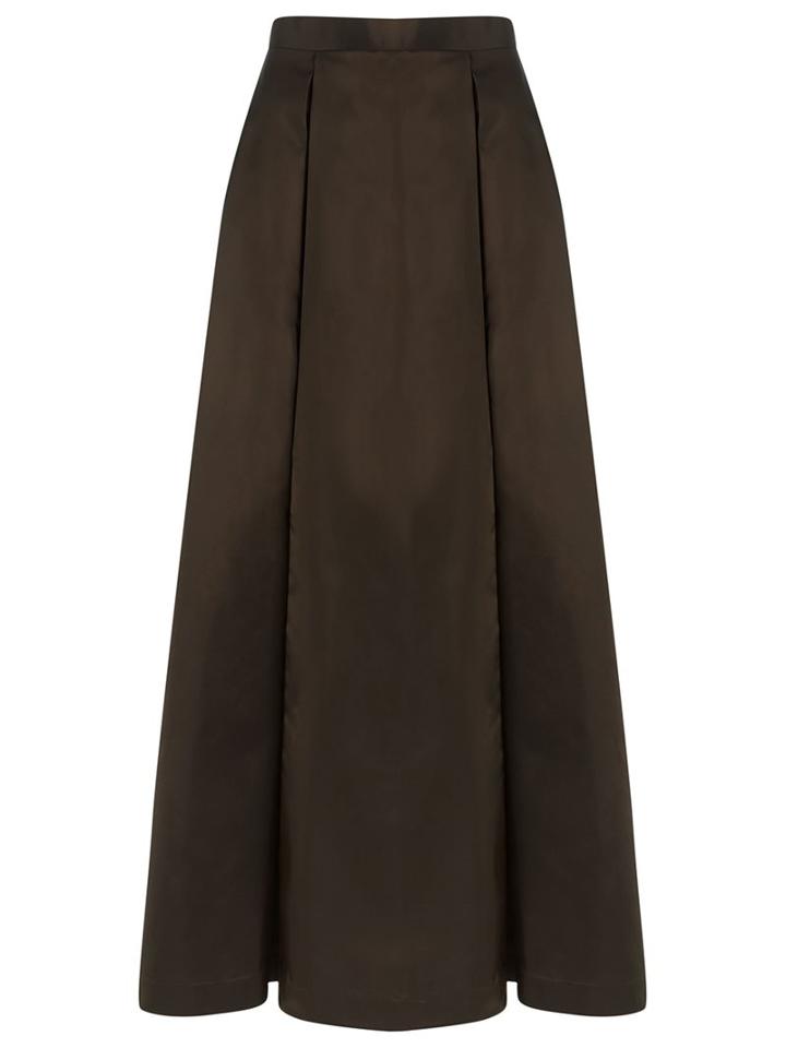 Gloria Coelho Long Skirt, Women's, Size: 44, Brown, Polyester/acetate