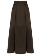 Gloria Coelho Long Skirt, Women's, Size: 44, Brown, Polyester/acetate