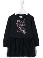 Armani Junior 'fake Fur Pure Love' Dress, Girl's, Size: 6 Yrs, Blue