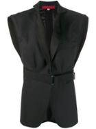 Di Liborio Boxy Belted Waistcoat - Black