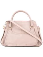 See By Chloé - Miya Tote Bag - Women - Cotton/calf Leather/sheep Skin/shearling - One Size, Nude/neutrals, Cotton/calf Leather/sheep Skin/shearling