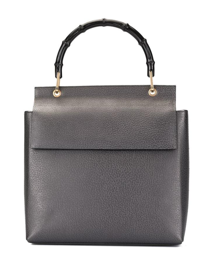 Gucci Vintage Bamboo Tote Bag - Black