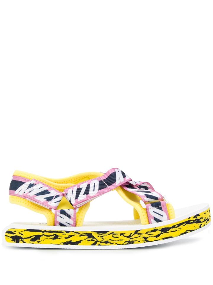 Kenzo Logo Print Sandals - Pink