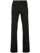 Calvin Klein 205w39nyc Tie-dye Straight Jeans - Black