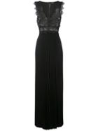 Yigal Azrouel Lasercut Coral Embellished Gown - Black