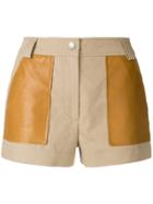 Yves Salomon Contrast Pocket Shorts - Brown
