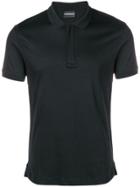 Emporio Armani Plain Polo Shirt - Black