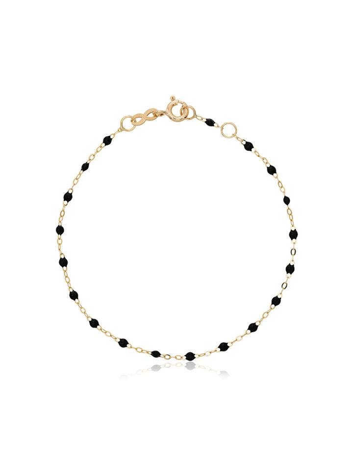 Gigi Clozeau 18k Yellow Gold Black Beaded Bracelet