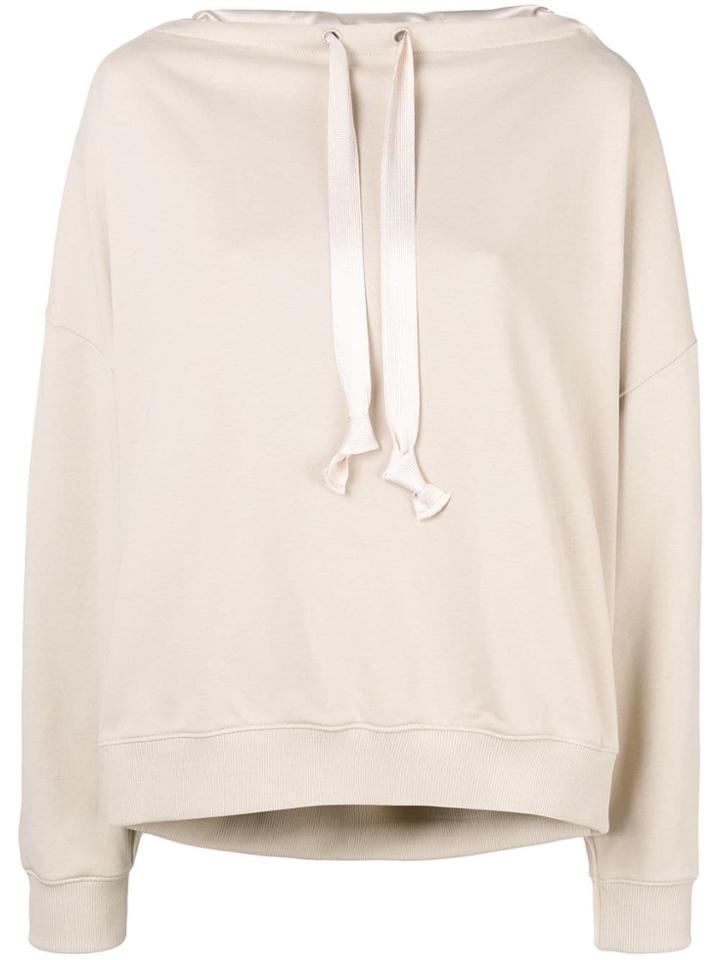 Dorothee Schumacher Open Neck Hoodie - Neutrals