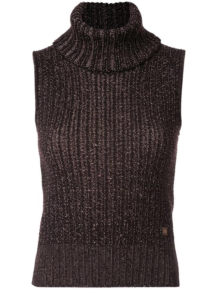 Chanel Vintage Knitted Sleeveless Top - Brown