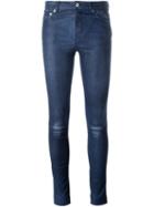 Diesel Super Skinny Jeans, Women's, Size: 28, Blue, Lamb Skin/cotton/spandex/elastane