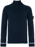 Stone Island - Zip Collar Jumper - Men - Polyamide/wool - L, Blue, Polyamide/wool