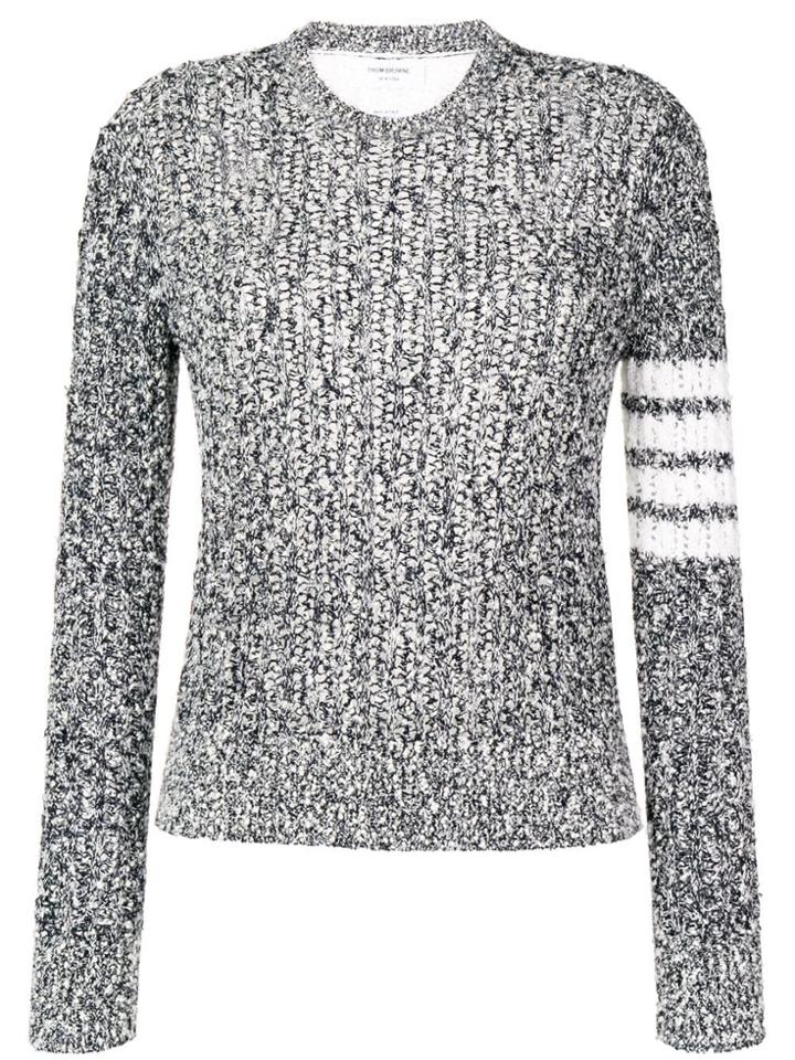 Thom Browne 4-bar Open Stitch Navy Pullover - Blue