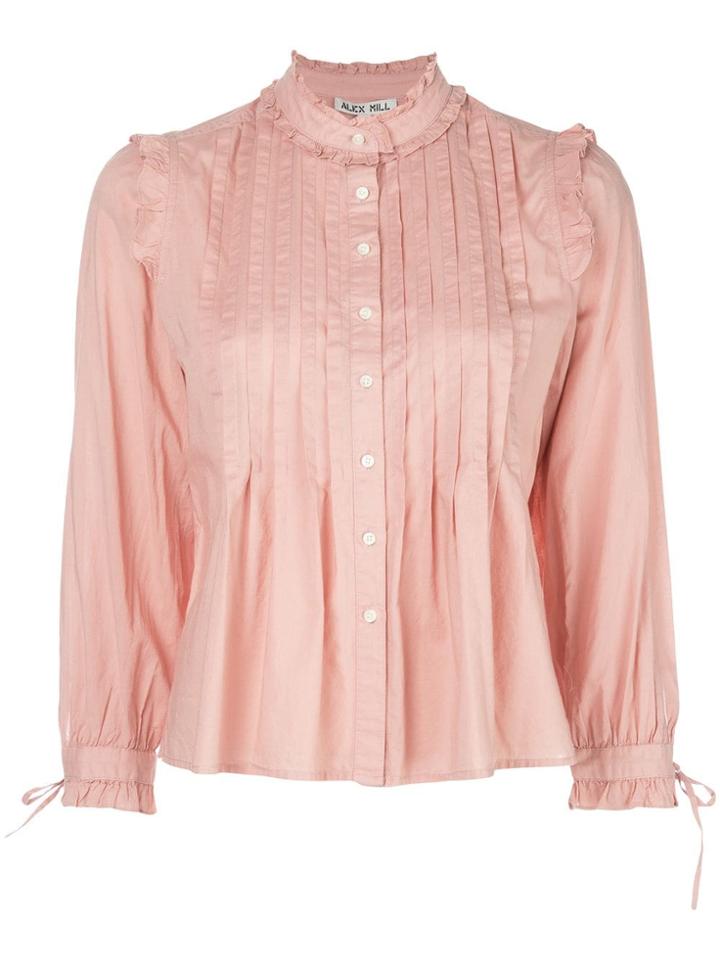 Alex Mill Ruffled Pleated-bib Shirt - Pink