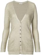 Oscar De La Renta Metallic Cardigan