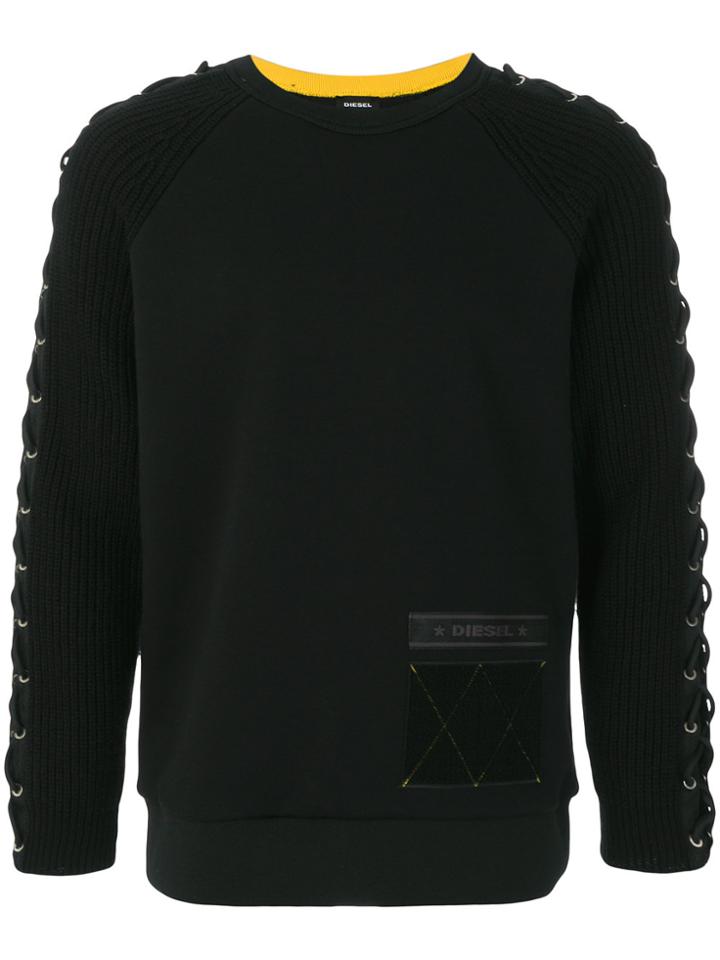 Diesel Lace-up Detail Sweatshirt - Black