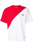 Gcds Colour Block Logo T-shirt - White