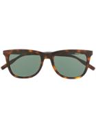 Montblanc Tortoiseshell Squared Sunglasses - Brown