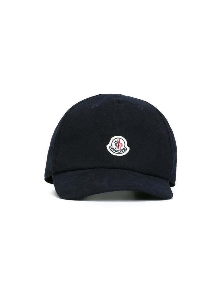 Moncler Kids Logo Patch Cap, Boy's, Blue