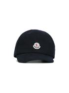 Moncler Kids Logo Patch Cap, Boy's, Blue