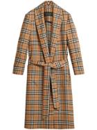 Burberry Reissued Vintage Check Dressing Gown Coat - Yellow & Orange