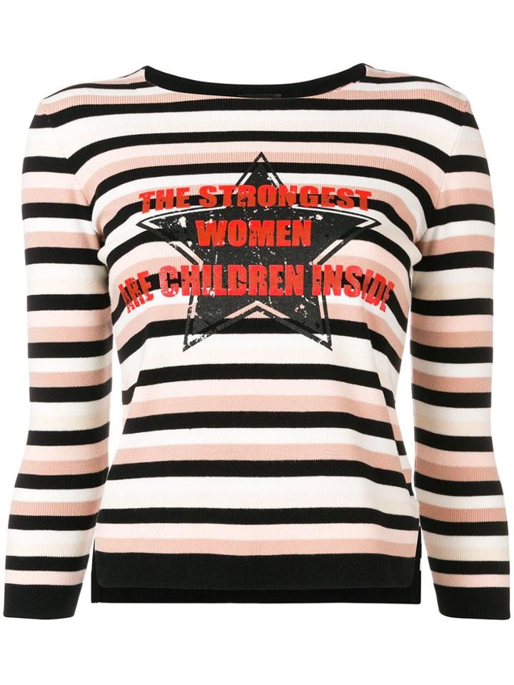 Elisabetta Franchi Striped Jumper - Pink
