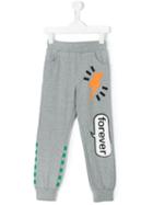 Fendi Kids - Forever Text Track Trousers - Kids - Cotton - 2 Yrs, Toddler Boy's, Grey