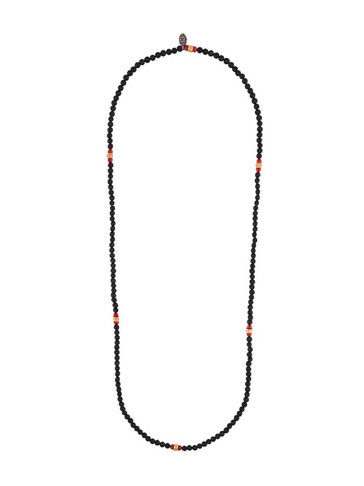 Roman Paul Beaded Necklace, Men's, Black