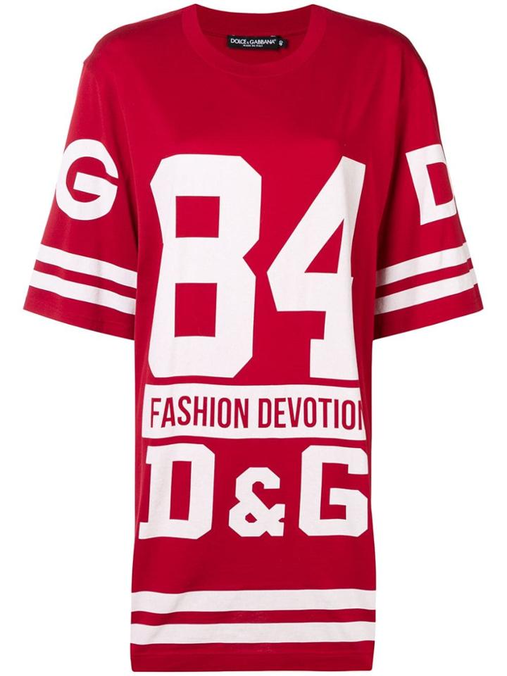 Dolce & Gabbana Oversized Basketball T-shirt - Red