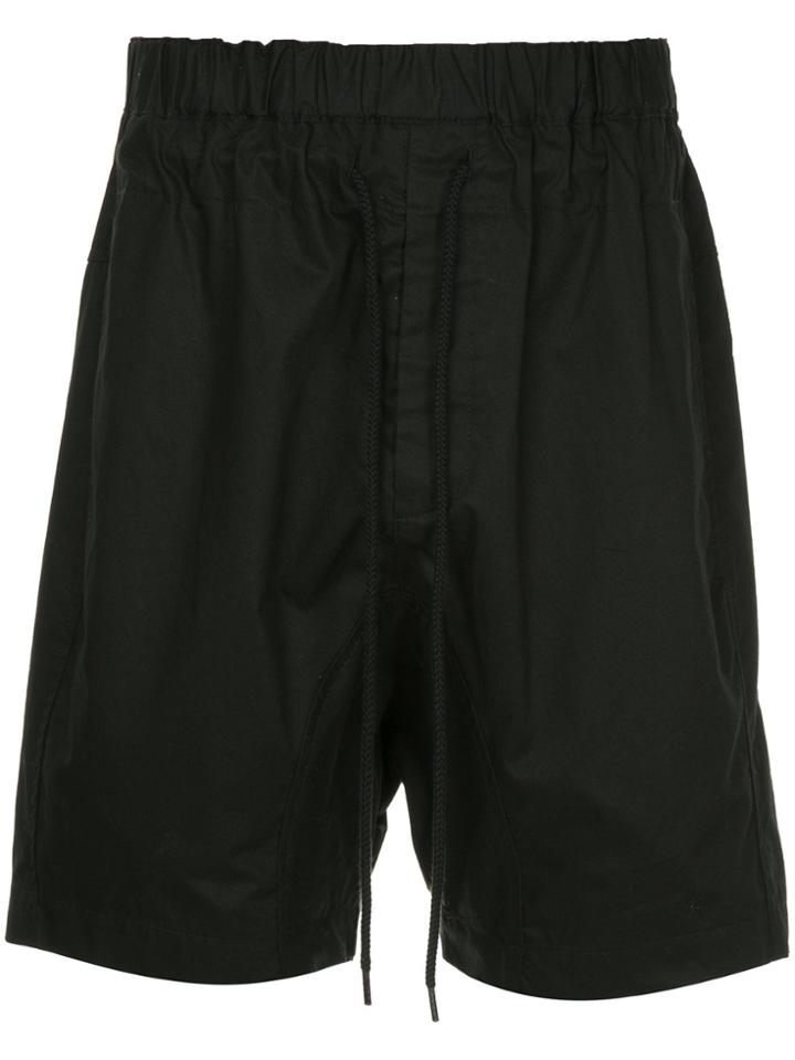 Bassike Drawstring Fitted Shorts - Black