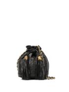 Chanel Pre-owned Fringe Drawstring Chain Shoulder Bag - Black