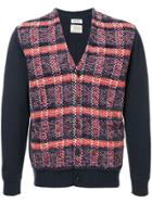 Coohem Checked Tweed Cardigan - Red