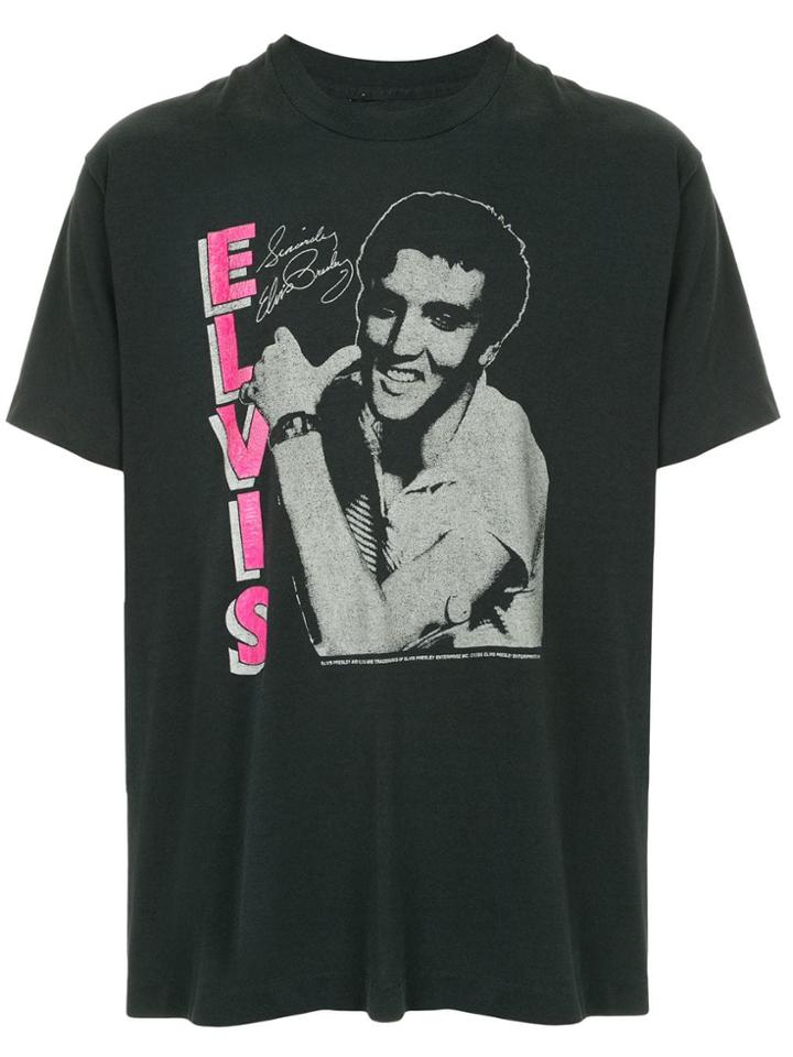 Fake Alpha Vintage Elvis Presley Print T-shirt - Black