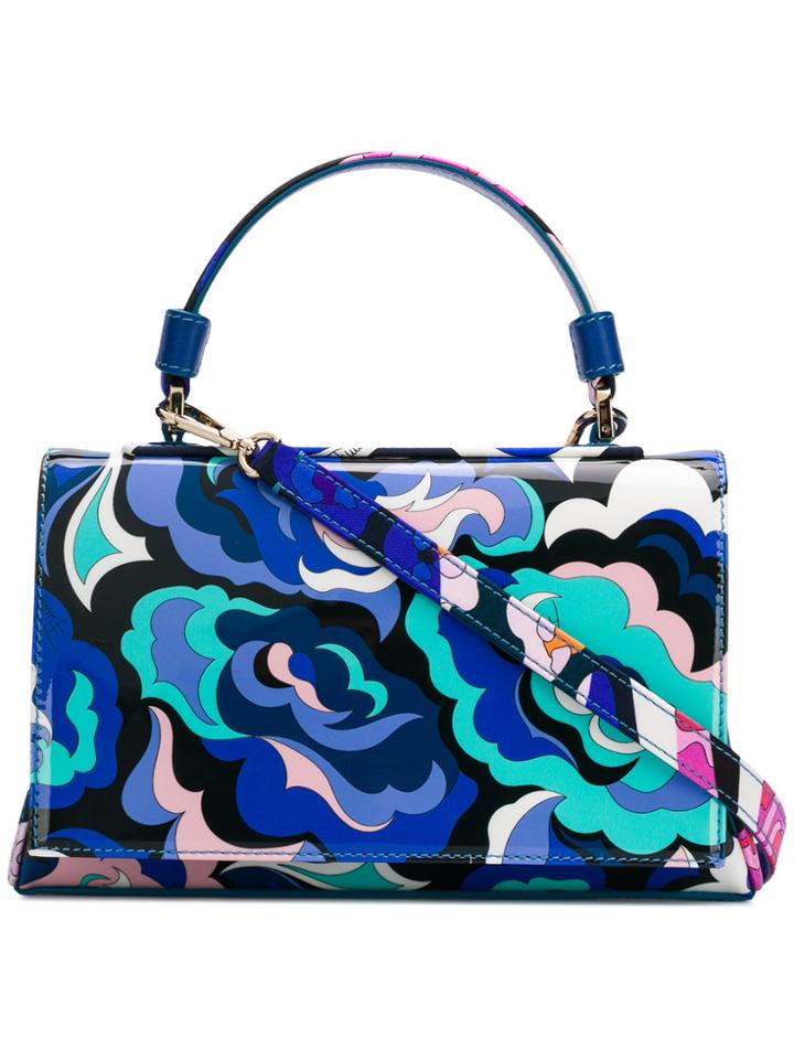 Emilio Pucci Printed Mini Satchel - Blue