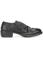 Guidi Distressed Derby Shoes - Black