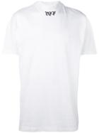 Off-white Mock Neck T-shirt, Men's, Size: Xl, White, Cotton