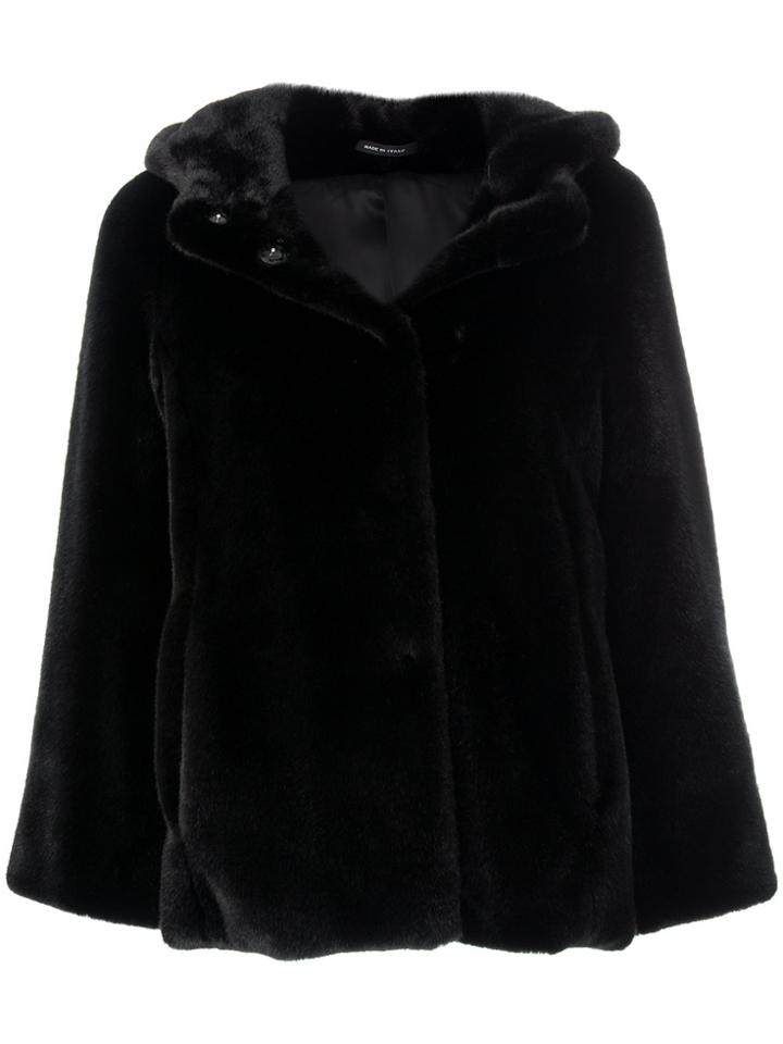 Tagliatore Faux-fur Fitted Jacket - Black
