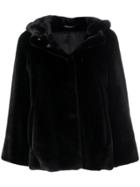 Tagliatore Faux-fur Fitted Jacket - Black