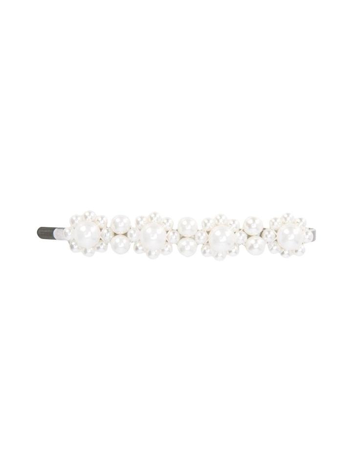 Simone Rocha Floral Pearl Hair Clip - White