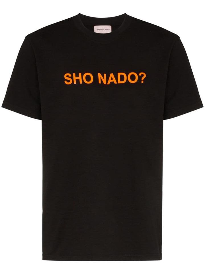 Natasha Zinko Graphic Print Cotton T-shirt - Black