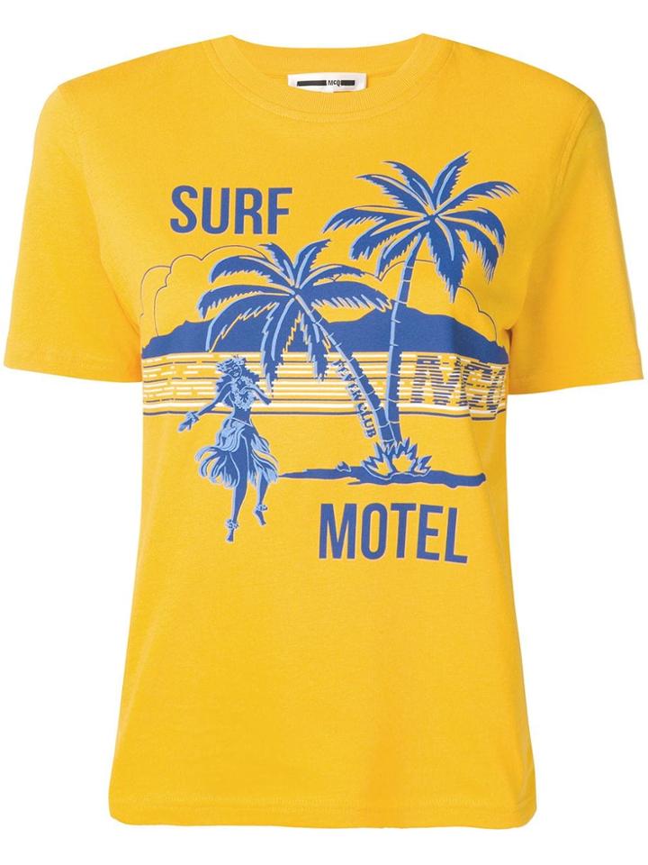 Mcq Alexander Mcqueen Surf Motel T-shirt - Yellow